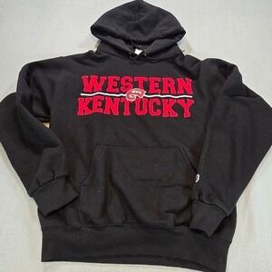 Champion Hoodie Western Kentucky University Mens Small Black Hilltoppers Graphic